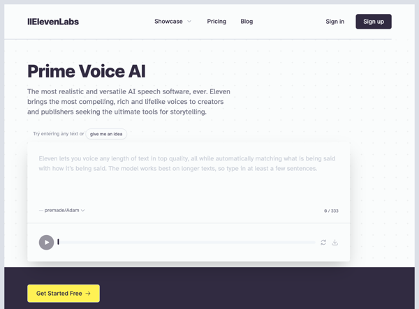 Create natural long-form speech with Eleven Labs' AI platform