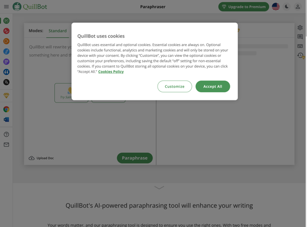 Transform your writing with QuillBot's AI-powered Paraphraser