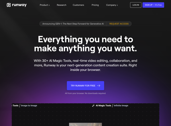 Runway: AI-powered content creation and collaboration suite