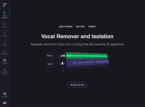 Create karaoke tracks instantly with AI
