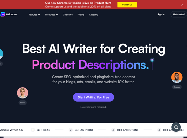 Writesonic - Your AI-Powered Writing Assistant for High-Quality Content in Seconds